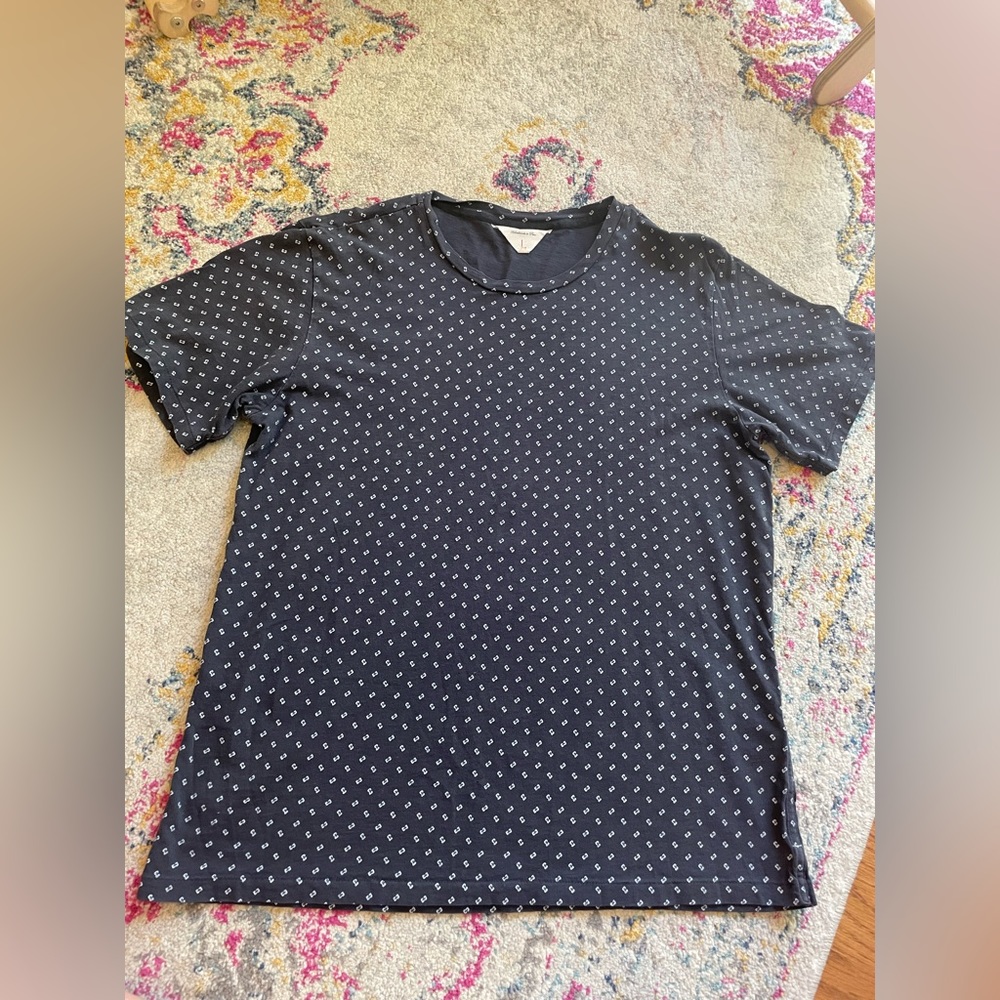 Rag & bone men’s navy blue pattern t shirt